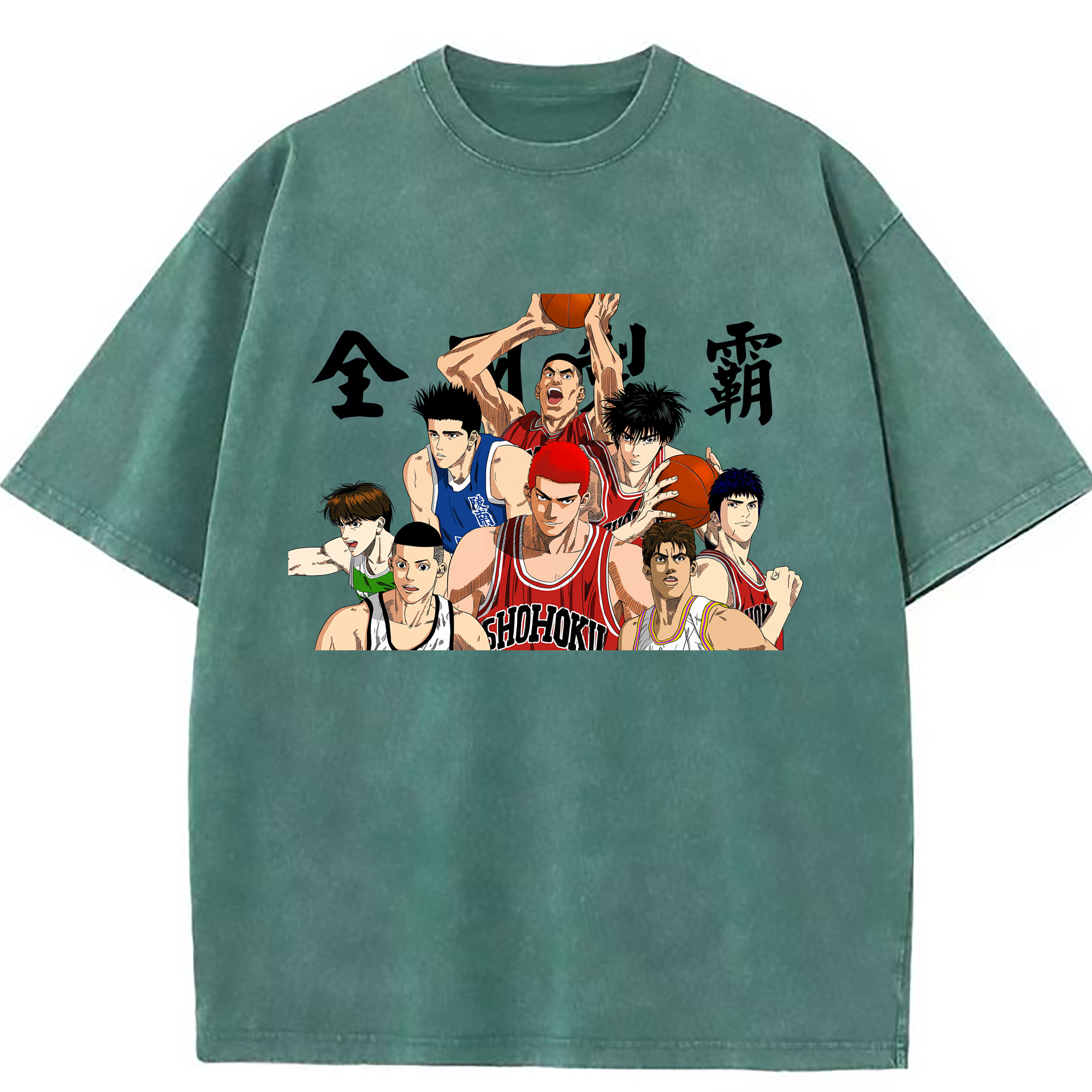 （画像用） SLAM DUNK／スラムダンク 綿100% ヴィンテージ風 半袖Tシャツ（フロントプリント）